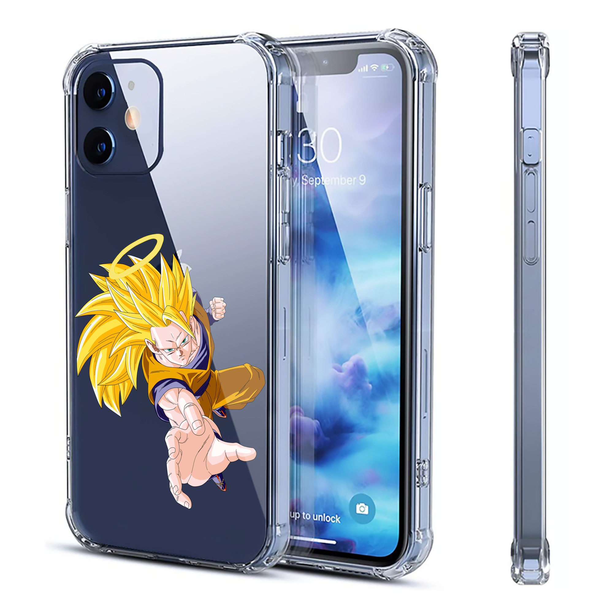 （画像用） ドラゴンボール 孫悟空（そん ごくう）Son Goku カカロット DRAGON BALL Kakarotto 【iPhone 12シリーズ対応】透明スマホケース（クリアソフトケース）